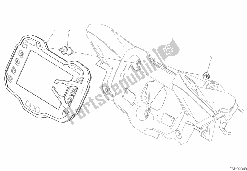 Todas as partes de Painel De Instrumentos do Ducati Multistrada 1260 Enduro Thailand 2019